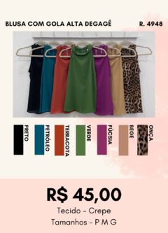 4948 BLUSA COM GOLA ALTA DEGAGE - comprar online