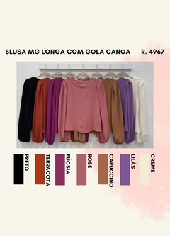 4967 BLUSA MG LONGA COM GOLA CANOA - comprar online