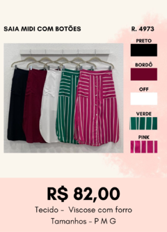 4973 - SAIA MIDI COM BOTÕES - comprar online