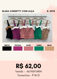 4978 BLUSA CORSETTY COM ALÇA - loja online