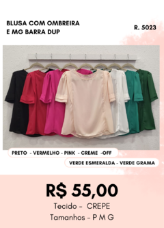 5023 BLUSA COM OMBREIRA E MG BARRA DUP - comprar online