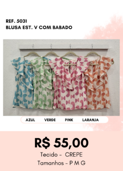 5031 BLUSA EST. V COM BABADO - comprar online