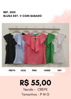 5031 BLUSA EST. V COM BABADO na internet