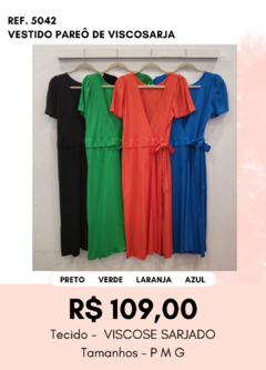 5042 VESTIDO PAREO DE VISCOSARJA - comprar online