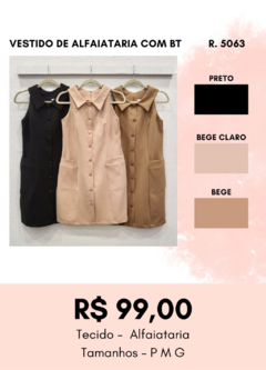 5063 VESTIDO COM GOLA E BTS (remessa nova) - comprar online