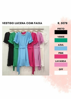 5078 VESTIDO LUCENA COM FAIXA - comprar online