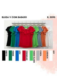 5090 BLUSA V COM BABADO - comprar online