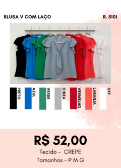 5101 BLUSA V COM LAÇO - comprar online