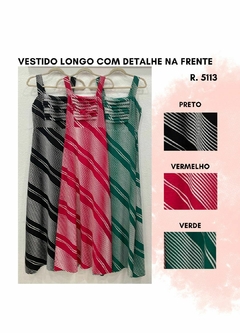 5113 VESTIDO LONGO COM DETALHE NA FRENTE - comprar online