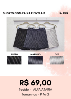 5122 SHORTS COM FAIXA E FIVELA D - comprar online