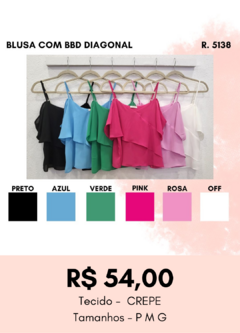 5138 BLUSA COM BBD DIAGONAL - comprar online