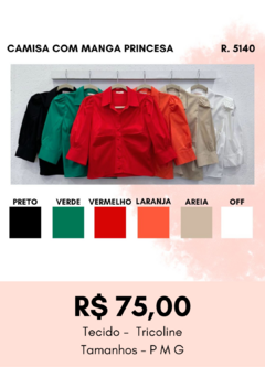 5140 CAMISA COM MANGA PRINCESA - comprar online