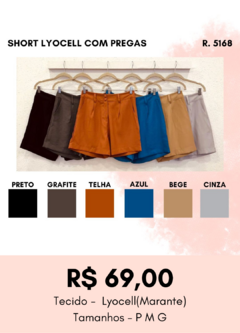 5168 SHORTS LYOCELL COM PREGAS - comprar online