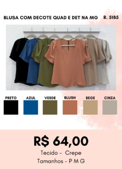 5185 BLUSA COM DECOTE QUAD E DET MG - comprar online