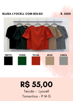 5200 BLUSA LYOCELL COM BOLSO - comprar online