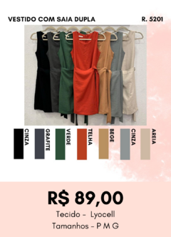 5201 VESTIDO COM SAIA DUPLA - comprar online