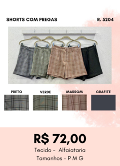 5204 SHORTS COM PREGAS - comprar online