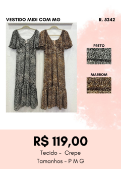 5242 VESTIDO MIDI COM MG - comprar online