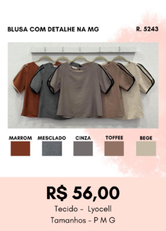 5243 BLUSA COM DETALHE NA MG - comprar online