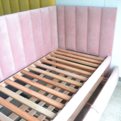 Cama tapizada con carro cama (liso) - comprar online