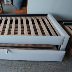Cama tapizada con carro cama (liso) - RIPA 