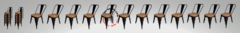 Banner de la categoría Sillas Tolix por 6 unidades negro microtexturado asiento de madera