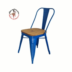 Banner de la categoría Silla Tolix Azul asiento de madera