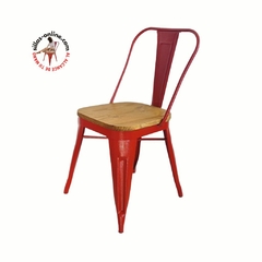 Banner de la categoría Silla Tolix Roja asiento de madera