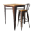 Mesa Tolix tapa de 70cm x 70cm con engrosado a 42 mm en cobre viejo - sillas-online.com