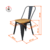 Sillas Tolix por 10 unidades negro microtexturado asiento de madera - tienda online