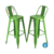 Banquetas Tolix asiento con chapa de color verde limón - comprar online