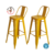 Banquetas Tolix asiento con chapa de color amarillo - comprar online