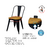 Sillas Tolix Combo por 18 unidades negro microtexturado asiento de madera en internet