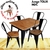Combo de mesa Tolix tapa de madera de 140cm x 70cm con 4 sillas Tolix made in Córdoba en internet