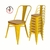 Silla Tolix amarillo asiento de madera - comprar online