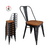 Sillas Tolix Combo por 18 unidades negro microtexturado asiento de madera - sillas-online.com