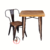 Mesa Tolix tapa de 70cm x 70cm con engrosado a 42 mm en cobre viejo - sillas-online.com