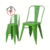 Silla Tolix con asiento de chapa en color verde limón - comprar online