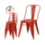 Silla Tolix con asiento de chapa en color rojo - comprar online