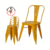 Silla Tolix con asiento de chapa en color amarillo - comprar online