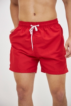 SHORT DE BAÑO LISO ROJO - comprar online