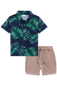 Conjunto Lucboo bebê Camisa em viscose e estampa tropical - comprar online