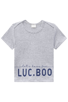 Conjunto Lucboo bebê de Camisa em tricoline, camiseta e bermuda em sarja - Lipe & Lissa Kids Moda Infantil