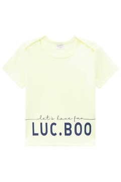 Conjunto Lucboo com 3 peças bebê de camisa em tricoline, camiseta e bermuda em sarja - comprar online