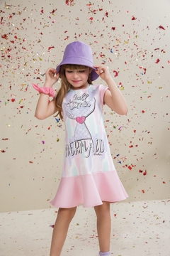 Vestido Kukie Sereia em fly tech - Lipe & Lissa Kids Moda Infantil