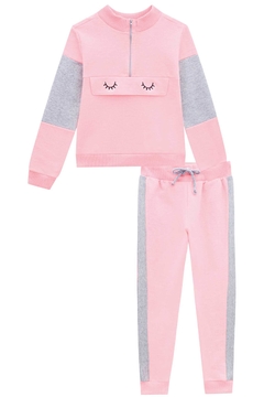 Conjunto infantil Kukie Inverno em Moletom Bordado Cílios - comprar online