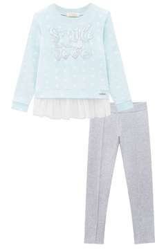 Conjunto Kukie Inverno Smile and Love Blusão em pelo e legging