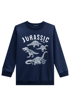 Blusa Lucboo Dinossauros em moletom com pelúcia manga longa inverno - comprar online