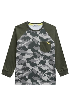 Camiseta Lucboo Dinossauros manga longa inverno