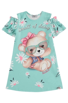 Vestido Infantil Kukie Ursinha Margaridas